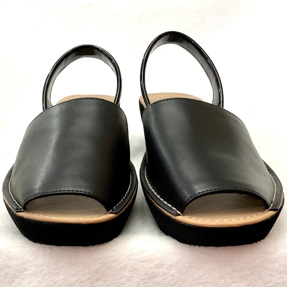 Black KENNETH COLE REACTION Open Toe Comfort Slingback Platform Sandal Sz 7 - Picture 8 of 14